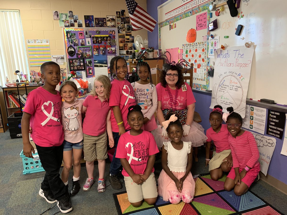 Hope, Fight, Cure, Midway Elementary’s staff and students went pink to show we can fight cancer!