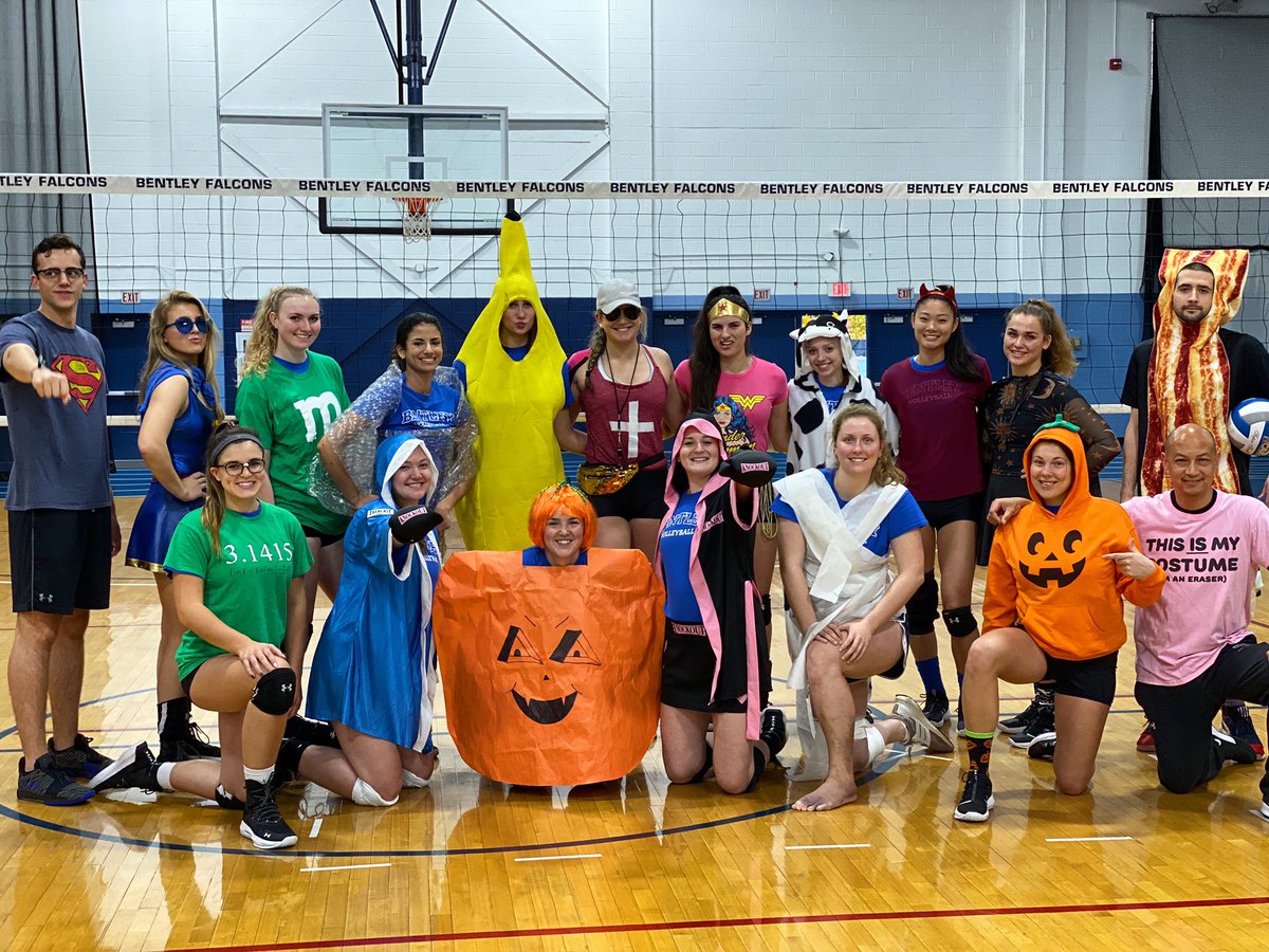 Happy Halloween from @BentleyVball!! Home game Friday at 5:30 vs. Adelphi!  

#flexup #bentleyvolleyball #gofalcons @BentleyFalcons @bentleyu