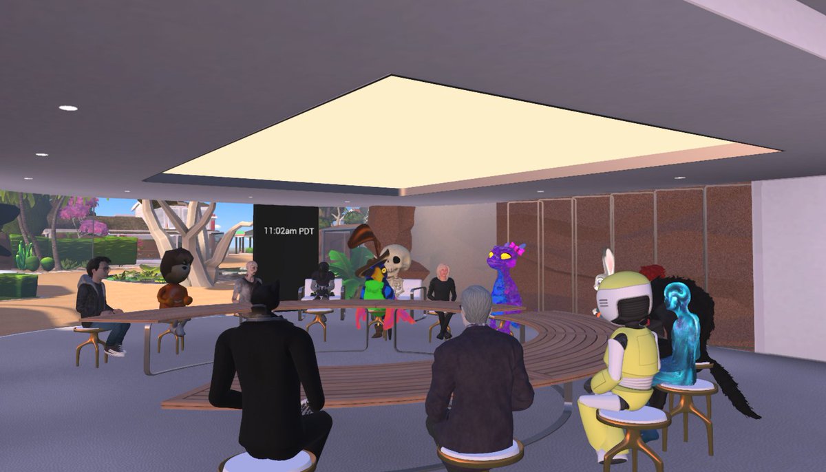 HighFidelityXR's tweet photo. Just a casual #VR meeting on #Halloween in our #virtualworkplace. No big deal.
*All credit for #3Davatar goes to their respective creators on the #hifimarketplace: https://t.co/TXEXwlVZMI
#3Dart #Halloween2019 #Halloween19 #HappyHalloween #virtualreality https://t.co/6FsMrUiAOe