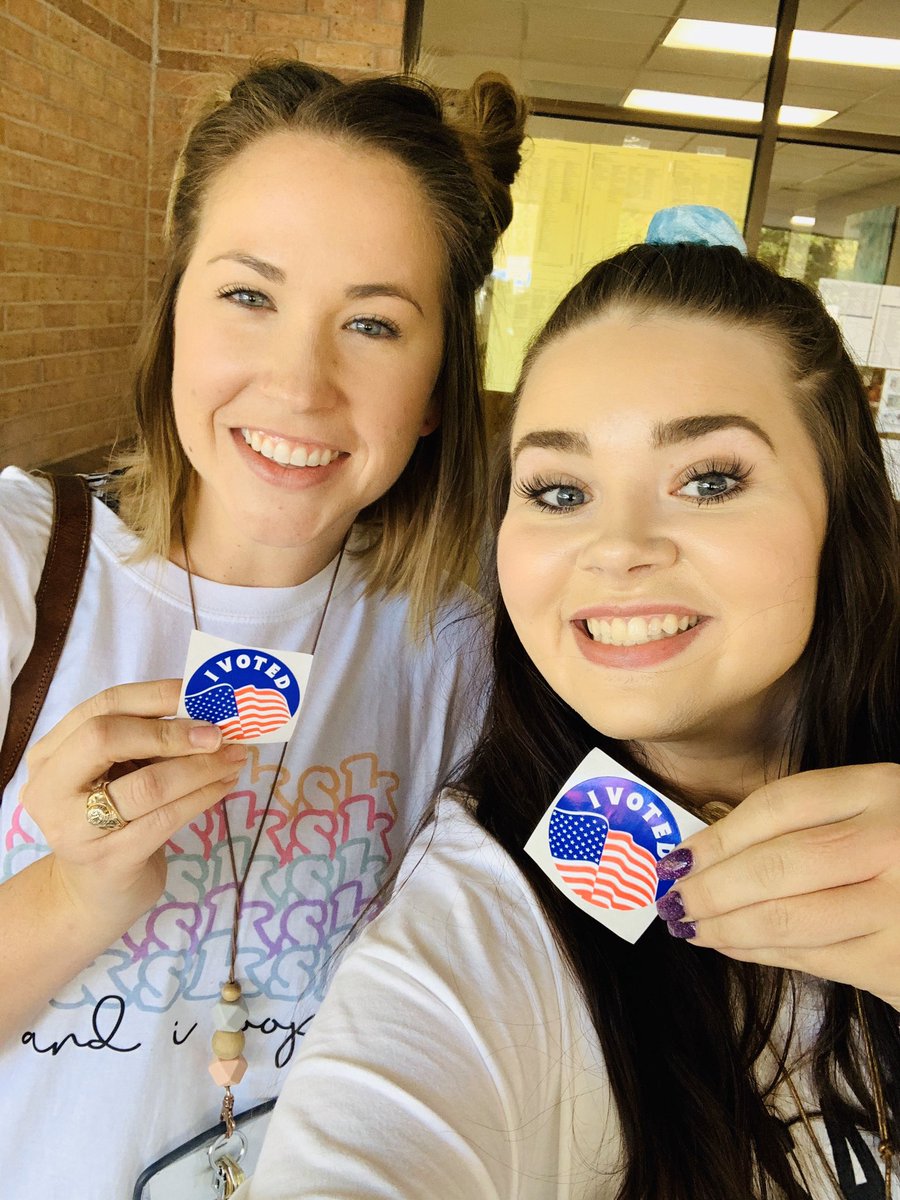 Miss_schoppe's tweet photo. @melissadrilling and I went out and voted FOR our kids!! #weloveourkids @Deretchin @ConroeISD https://t.co/SFhBWrok9f