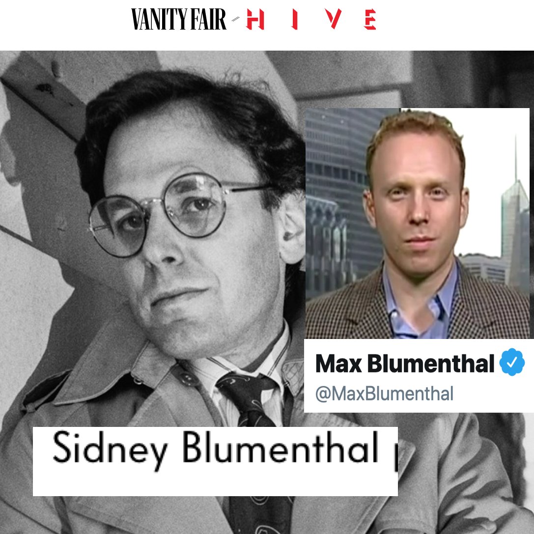 Shawington's tweet photo. @codepink @aaronjmate @MaxBlumenthal When “journalists” become the news, it's #fakenews #clickbait distracting from needs of average citizens.

You left out that @MaxBluMenthal is SON OF #swampcritter #33000Emails #LibyaDestroyer #IraqWarmonger @HillaryClinton enabler/consultant/advisor #deepstater Sydney BluMenthal https://t.co/cFRkv42eCs