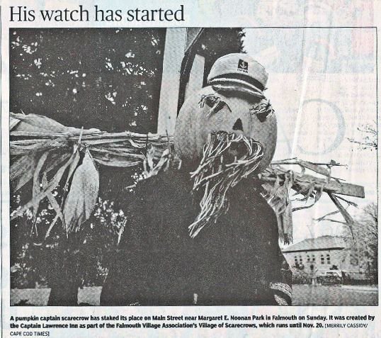 75Locust's tweet image. Boo!  A spooky Captain Lawrence greets @capecodtimes readers as he stands watch over Falmouth's Village Green.  #halloween #capecod #falmouthma 

Happy Halloween from