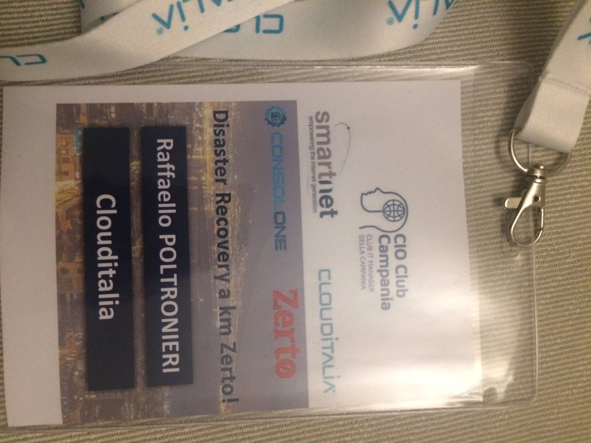 RaffaPol's tweet image. I feel good vibrations all the time  speaking to high skilled attendants - thank you #smartnet for having me talking about @Zerto and @clouditaliaspa