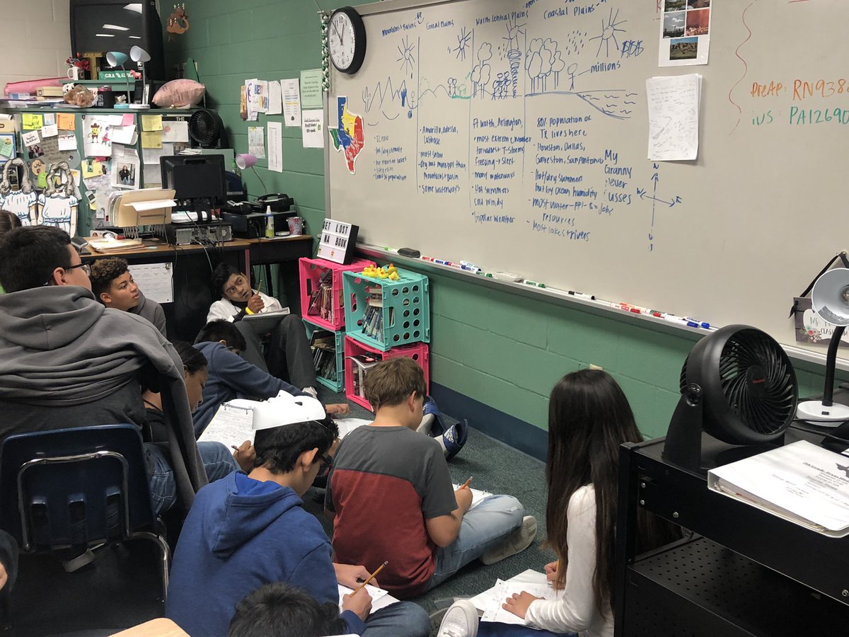 truong_terri's tweet photo. Today was STELLAR and fun! We inquired about the 4 regions with Observation charts, then huddled on the floor to learn about Texasβ 4 regions & to recreate my masterpiece comparing the regions. #DefinitelyNOTanArtist #STELLARstrategies #PBL #AVIDInquiry @CFBISD #SpookyArt https://t.co/TiIJf7w9c4