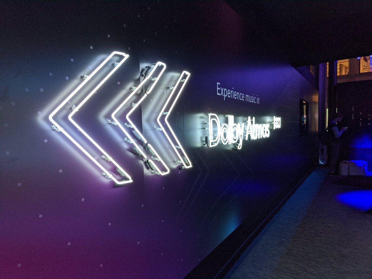 Got the chance to check out the new @Amazon Echo Studio installation at @Dolby #SoHo last night. Sick looking space, but the speaker is what it's all about. 📸: @madebygoogle #Pixel4