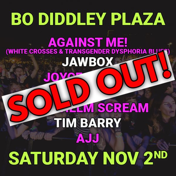 Saturday is sold out!! Friday and Sunday at Bo Diddley are getting close too! If you’re trying to party and don’t have a Fest 18 3 day pass ya better get on them individual show tickets #Fest18