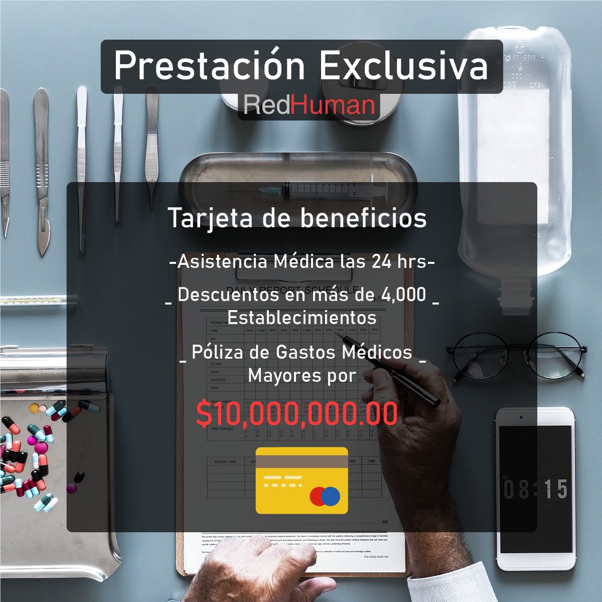 Nos gusta que nuestros clientes nos vean como un #SocioEstratégico y a nosotros nos gusta ofrecerles prestaciones exclusivas, que nadie más puede ofrecerles, como #Descuentos, #Convenios y #SeguroMédicoDeGastosMayores.