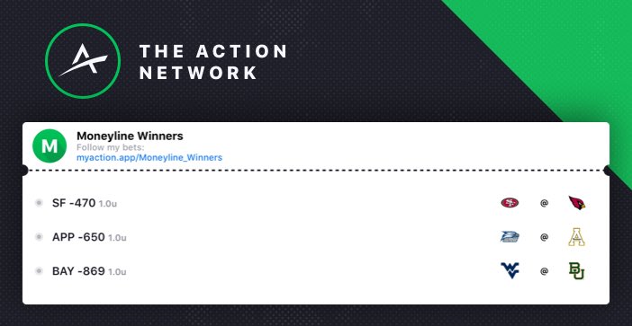 MLWinners's tweet image. My plays for the day, via The Action Network app: myaction.app/Moneyline_Winn…

All three are above 60% winners!