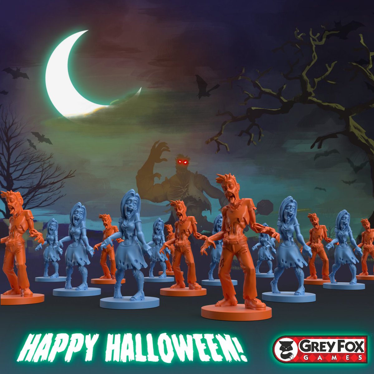 GreyFoxGames's tweet photo. Happy  Halloween from Grey Fox Games! Stay safe from all the zombies!! #halloween #boardgames #zombie #RunFightorDie https://t.co/9KbTKxeYA8