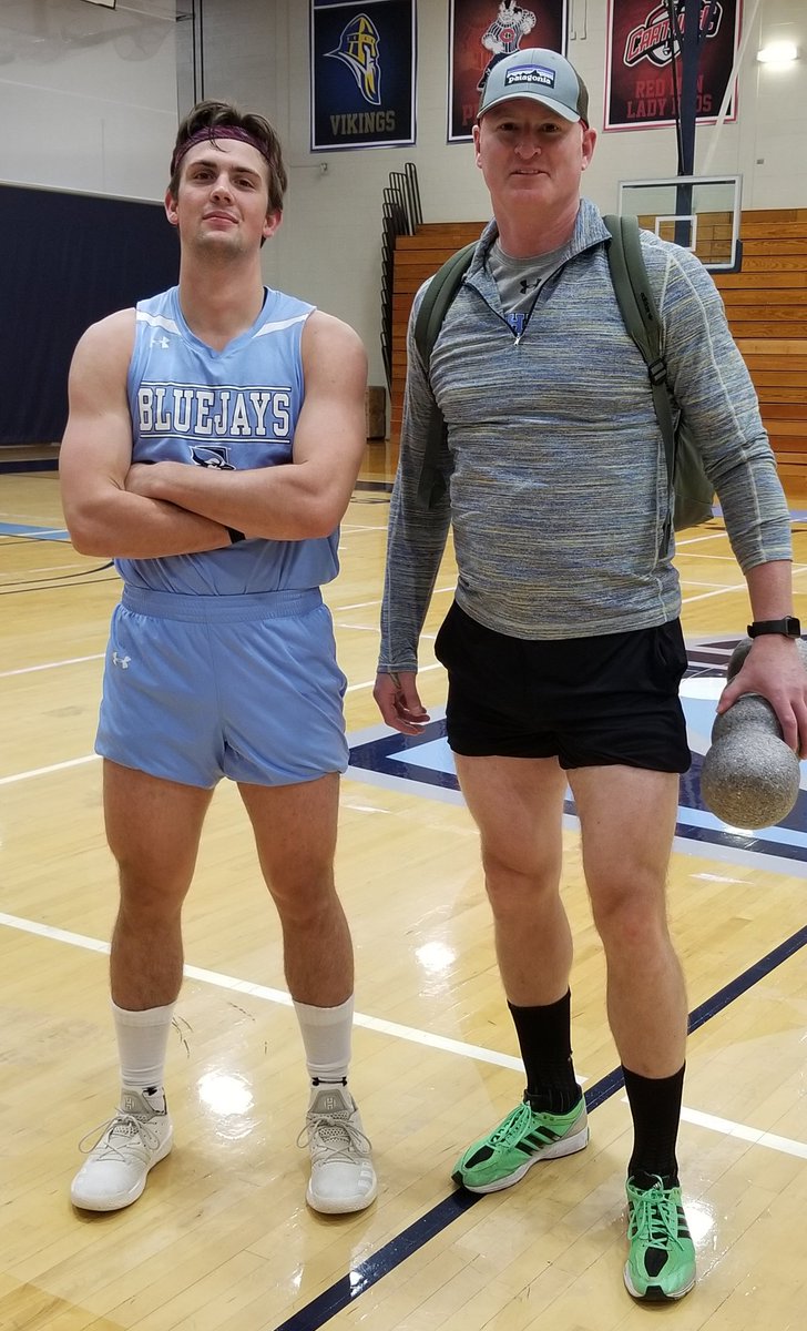 baines_john's tweet photo. Halloween practice 2019 in the books. The future Dr Bomstad by Coach Wyatt, @adam_castro2 with Ninja headband by Coach Gardner, and my interpretation of @DerekDotlich.  Had great practice to boot... tradition lives on. https://t.co/N04ArCR1DC