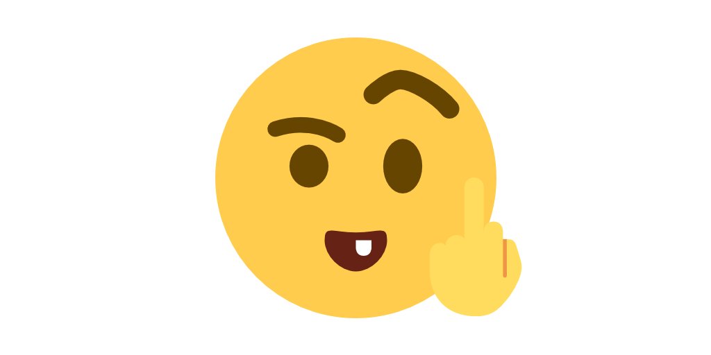 EmojiMashupBot's tweet image. 👶 baby + 🤨 raised-eyebrow + 🖕 middle-finger =