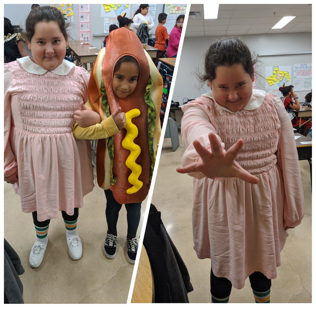 ms_lottPV's tweet photo. Halloween fun in 4th grade! #elevenandahotdog #StrangerThings #pvlionpride #ecproud https://t.co/M7vsBnlwtw