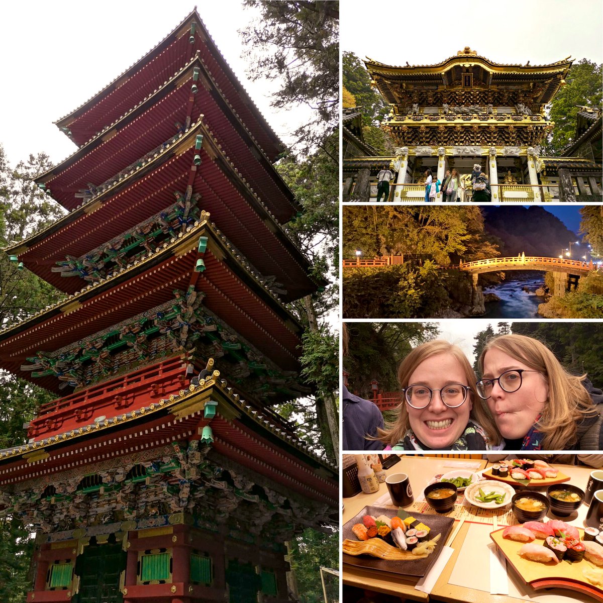ScienTwins's tweet image. Greetings from Japan. Yesterday we spent a wonderful day in Nikko with breathtaking temples in great nature. And in the evening in Otsuka we had some delicious Sushi 🍣 😋 #phdlife @AcademicChatter #scienceandfun #HappyHalloween #japan #greattime