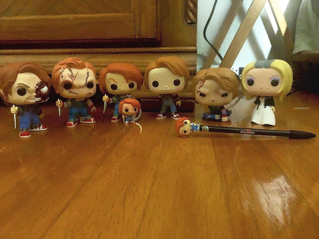 williamlouie5's tweet photo. The gang is all here! #chucky #goodguydoll #tiffany #childsplayfranchise #killerdoll #friendlydoll #funkopop @funko #friendstilltheend #complete https://t.co/tJreky8OT7
