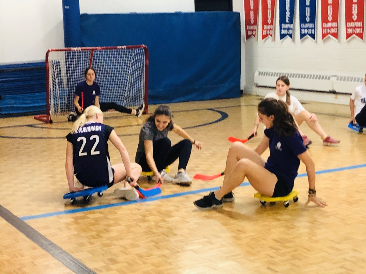 Linden_Sports's tweet photo. We modified sledge hockey today in our adaptive sport unit. #parasport #sportforeveryBODY https://t.co/c1Xbj49L6j