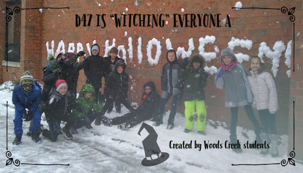 Check out this fantastic display of creativity by <a href="/WoodsCreekD47/">Woods Creek</a> students on this snowy Halloween day! #Halloween2019