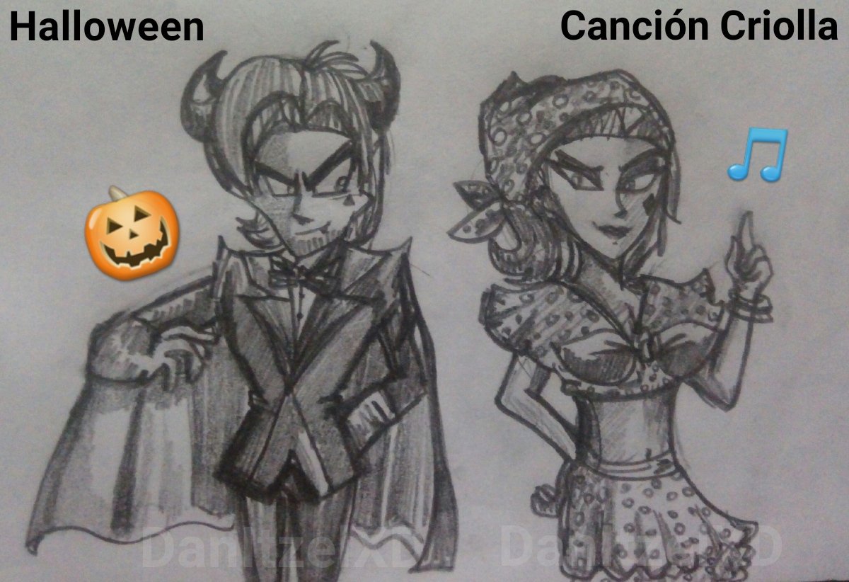DanItzelXD18's tweet photo. ~Feliz Halloween y día de la canción criolla 🎃🎵
// DanItzelXD //
#halloween #thisishalloween #diadelacancioncriolla #criolla #31deoctubre #drntice #nigeltice #drantice #nicoletice #ntice #evil #villainocs #theticebrothers #myocs #ocs #dibujotradicional #traditionalart https://t.co/NdNEDxvzYy
