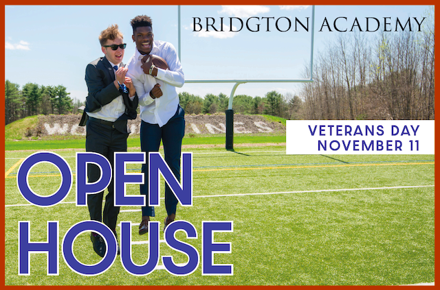 One year <a href="/BridgtonAcademy/">Bridgton Academy</a> opens opportunities for a lifetime! Join us for our November 11th Open House. Registration/Lunch begins 11:00am. Program 12:00 to 2:00pm. RSVP bit.ly/BridgtonOpenHo….