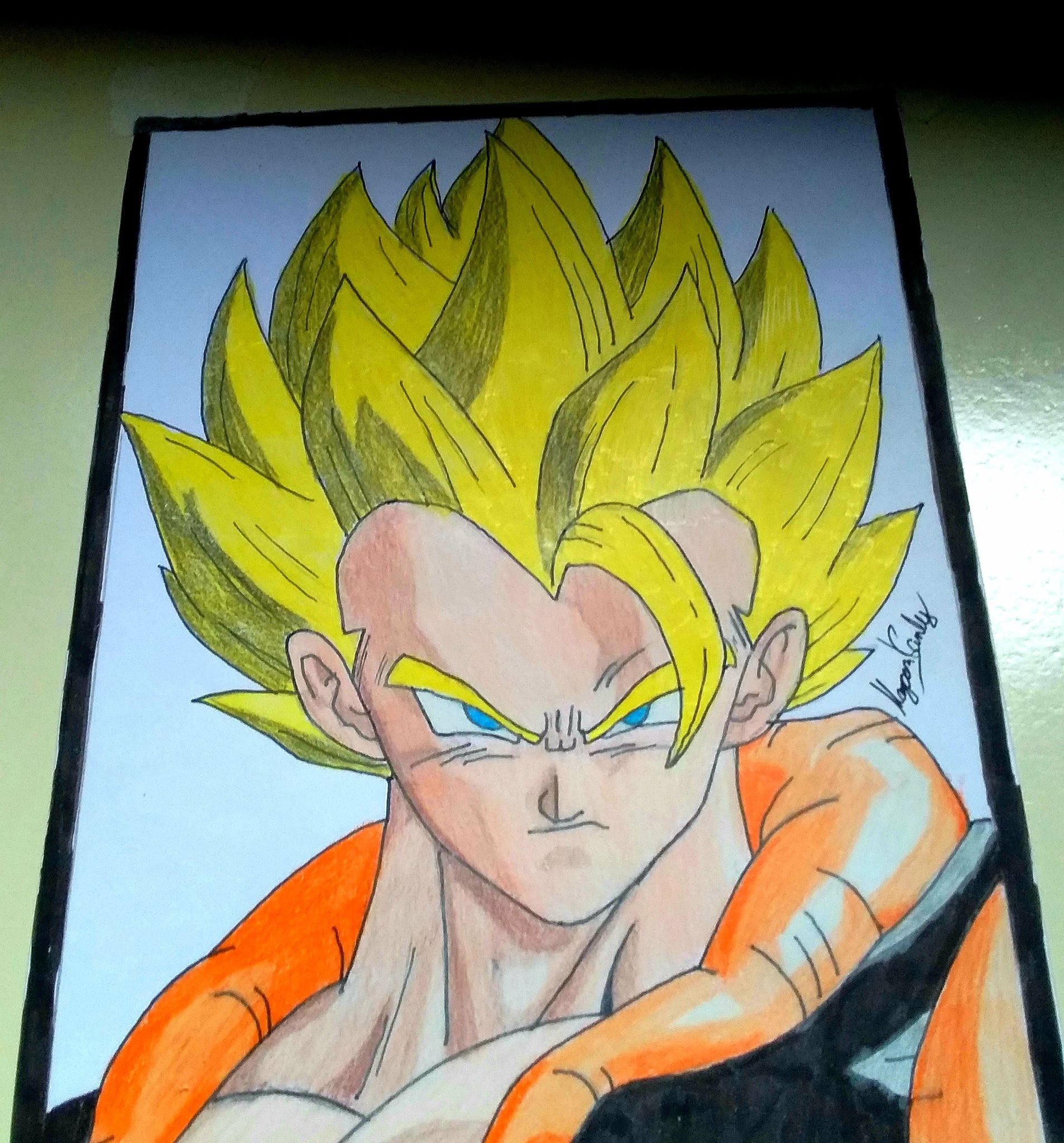 DESENHANDO AO VIVO GOGETA de DRAGON BALL 