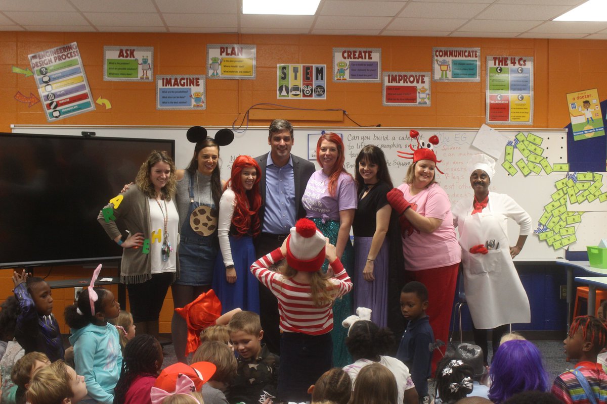 When our wonderful MCS superintendent comes to Burruss to visit our smart second graders...