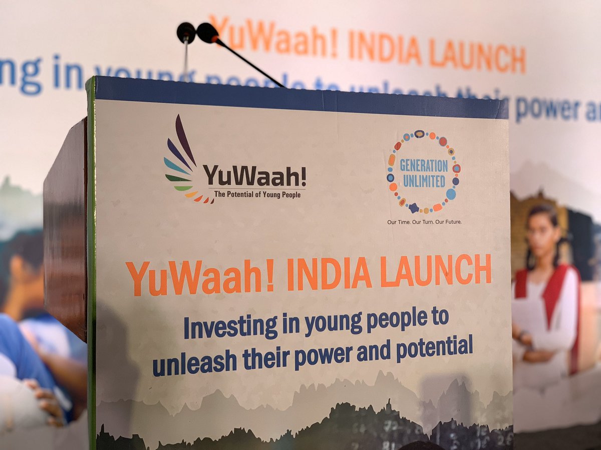 UNICEFIndia's tweet photo. A generation determined to make a difference in the future.

Today, their voice and opinion gets a big boost as we get set to launch #YuWaah in #India.

Join us in a few moments.
#WeTheFuture https://t.co/ThIauwlUY2