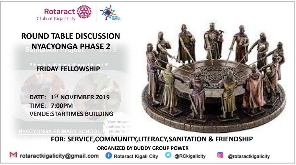 RCkigalicity's tweet photo. About tonight's #RCKCFellowship, we discuss the social impact of #NyacyongaPhase2 to the community. And ofcourse your role to make this happen! It's a roundtable people! Show up &amp; have your say!

Tag a new friend to invite them to #RCKCFellowship! #EducateForChange,#RCKCProjects. https://t.co/tXm8KTfmBQ
