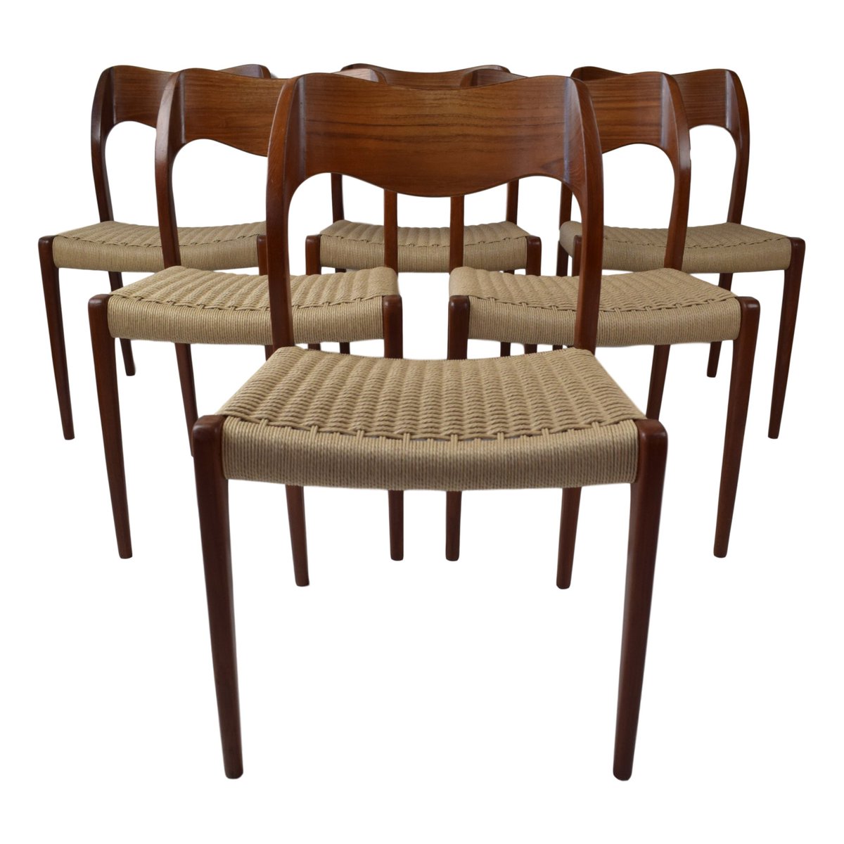 webbsmidcentury's tweet photo. NEW LISTING: We got another set of six model 71 teak dining chairs by Niels O. Møller. There are currently two sets available https://t.co/VEZBcaXmLU