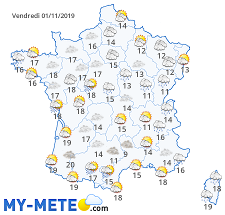 OnlyHitFr's tweet photo. Bonjour à tous et voici la #Météo du Jour ! https://t.co/KDZfZyRUC7