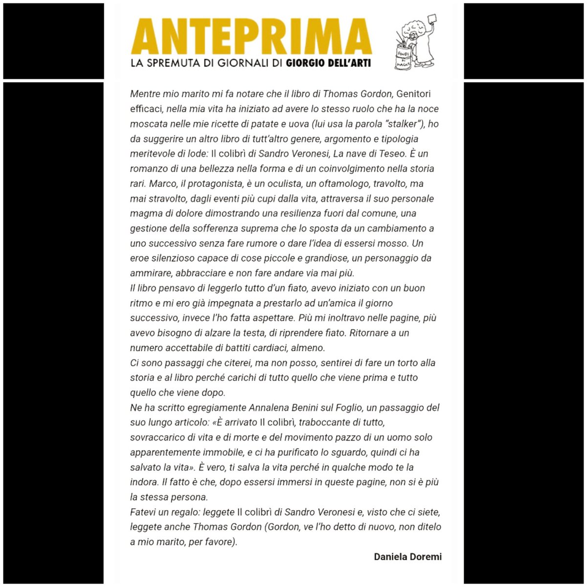 DanielaDoremi's tweet photo. @SandroVeronesi, @annalenabenini e, concedetemelo, Thomas Gordon. Su Anteprima. https://t.co/wXfgtHnEy3