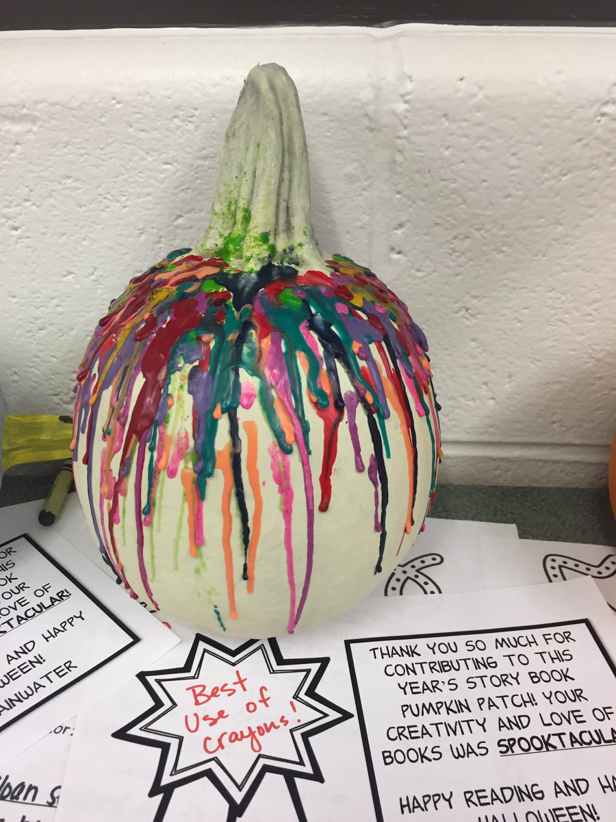 mcrainwater's tweet photo. @DrewDaywalt Day the Crayons Quit pumpkin! https://t.co/Od7ySgPhTy