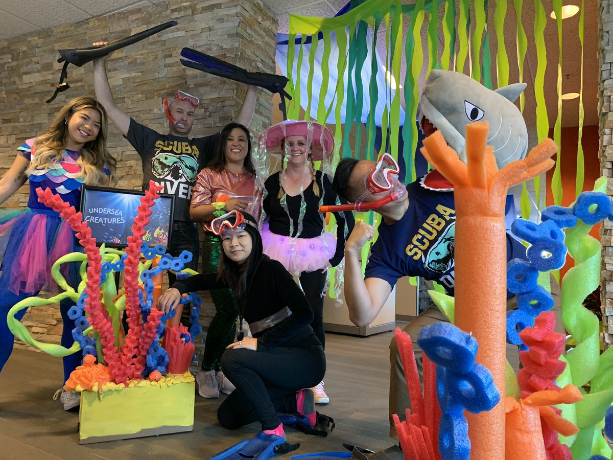AMFMediaGroup's tweet photo. Hold on to your tails 🧜♀️ AMF presents Under The Sea! We love decorating our area every year and this year was no exception. 🐚 #AMFMediaGroup https://t.co/6oheughdDc