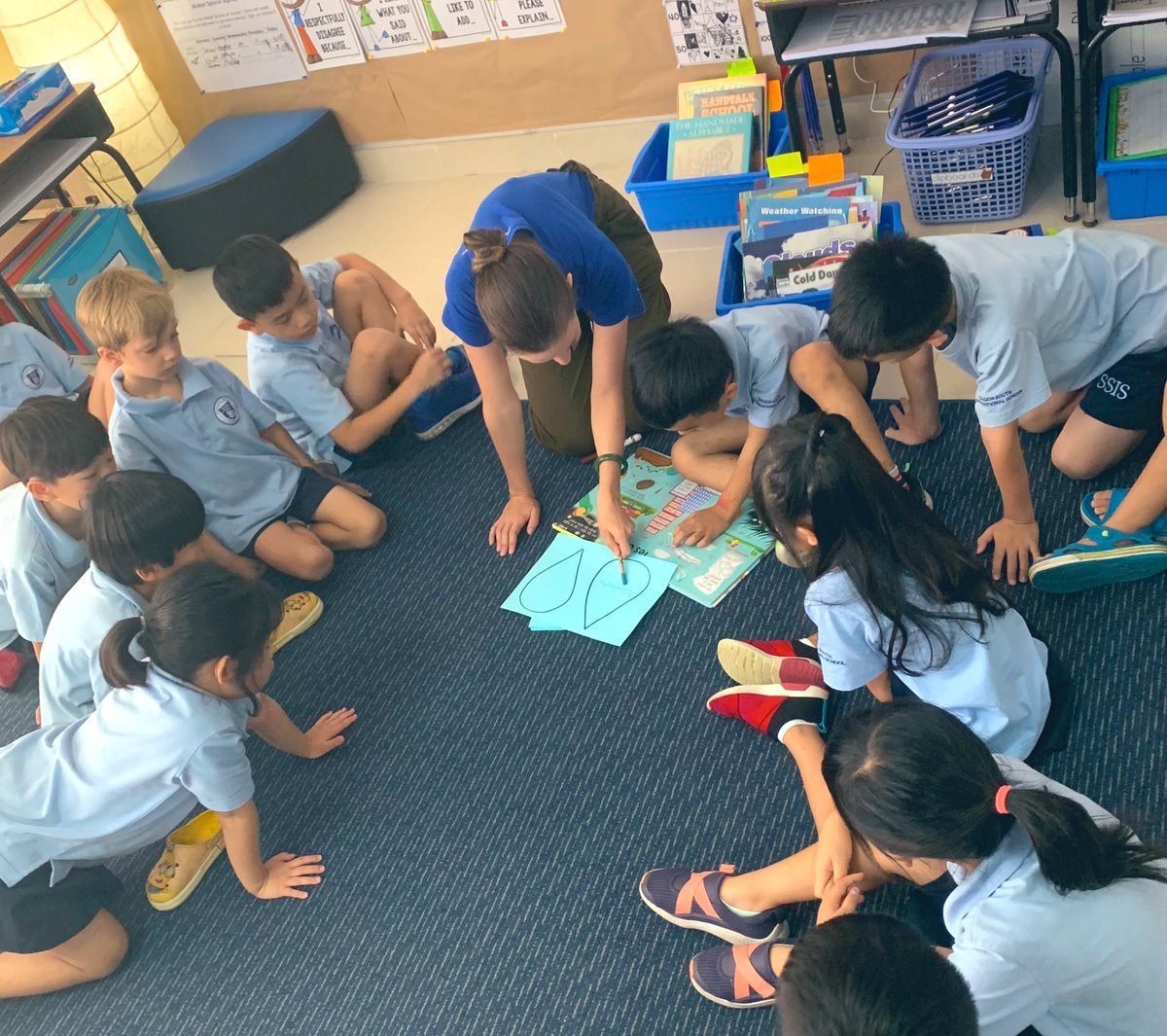 cecigomez_g's tweet photo. Looking @ #weatherwords as we continue to rollout our #superunit @ssischool - #wordexploration #itsrainingwords 🌧 💧💧💧💧 @jojoboudreaux #wearessis #grade1 https://t.co/c9jXUFItBv