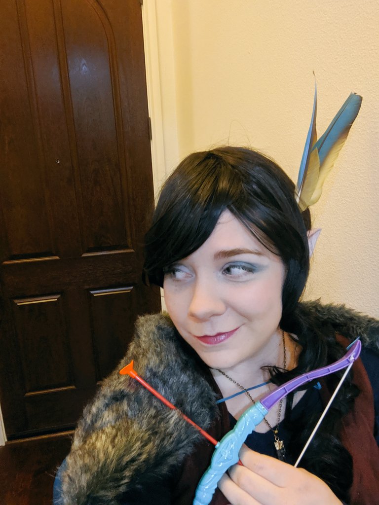 emilyannegibs's tweet photo. A Very @LauraBaileyVO Halloween! Vex is ready for those damn kids knocking on the door.... #criticalrole #criticalcostumes https://t.co/uCRpMx2aRV
