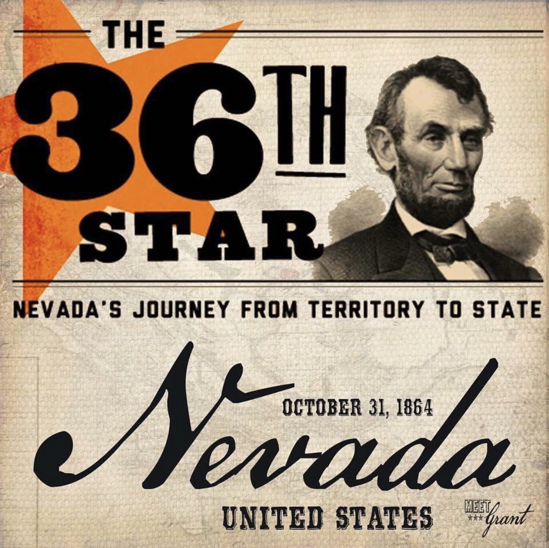 MeetGrant's tweet photo. #Nevada became #BattleBorn on this day in 1864--the second of two states to join the Union during the #AmericanCivilWar. 🇺🇸🎃🇺🇸 

#MeetGrant #America #history #Reno #lasvegas #battlebornstate #halloween #generalgrant #meetgrant #civilwar #1860s  #silverstate #otd #onthisday #usa https://t.co/XBXPu15AJw