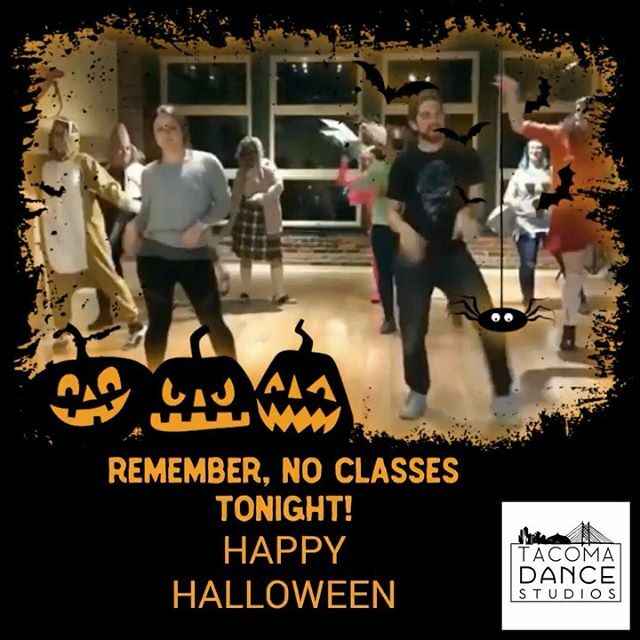 Remember, no classes tonight! See you next week! 🎃 @tacoma_hiphop 
#halloween #dancestudio #tacomadance #hiohop #zumba #tacomamoves ift.tt/2q9ZGp8