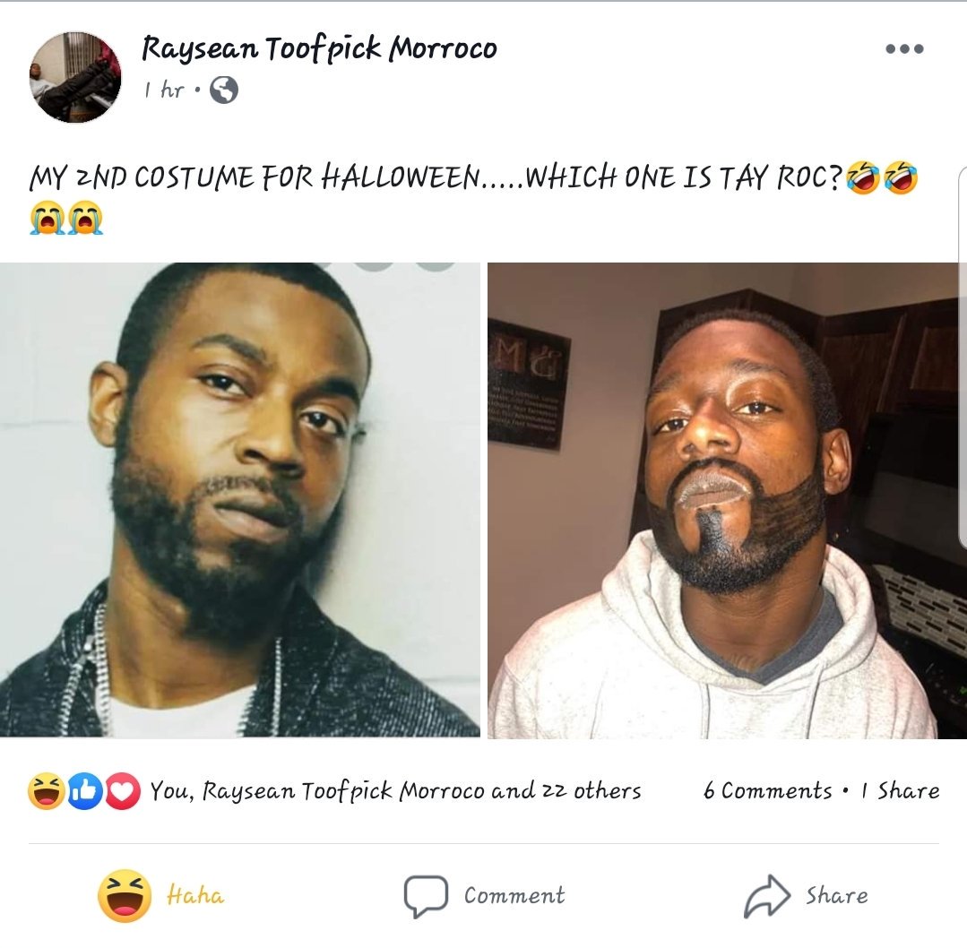 SoufParkMack's tweet photo. Yo ๐คฃ๐คฃ๐คฃ๐คฃ๐คฃ๐คฃ๐คฃ๐คฃ๐คฃ my homie went as @TheRealTayRoc for Halloween #CaveGang #DatsLight https://t.co/F786Jdu7ea