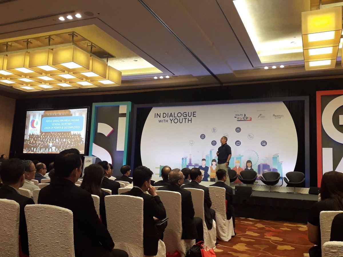 chinyinchee's tweet photo. Mr Abdul Samad Bin Abdul Wahab shares the role of the Union of Power &amp; Gas Employees (UPAGE) in Singapore's #energy sector at #YouthatSIEW #SIEW2019 @SIEW_sg https://t.co/GBbiGq581V