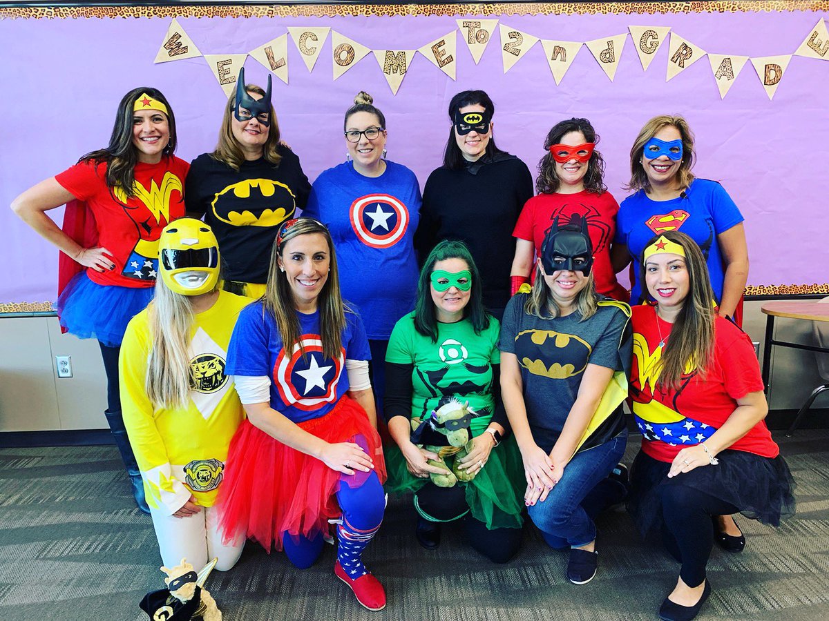 Teaching is our superpower. ❤️🧡💙💛💚 <a href="/MJE2ndGrade/">MJE2ndGrade</a> <a href="/MJEjags/">Jenks Elementary</a> #superteachers #bookcharacterparade