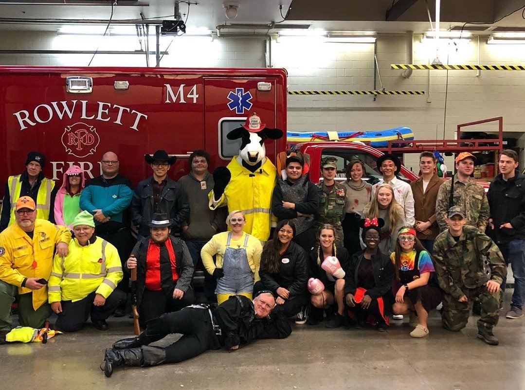ExplorerPost1's tweet image. Happy Halloween from the Explorers, Rowlett cfa and RFD!