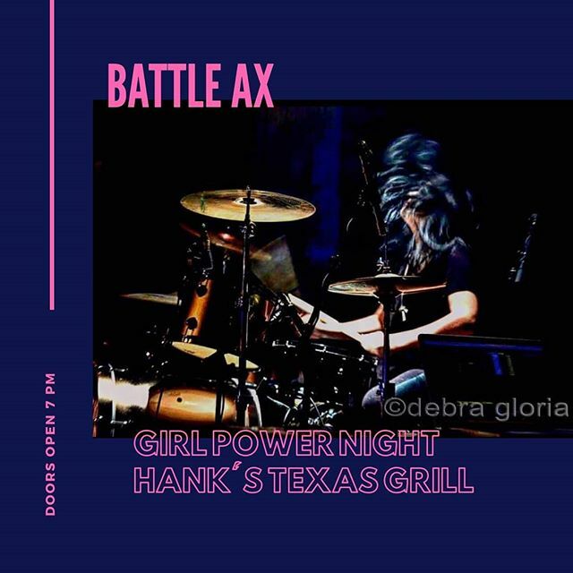 BattleAxDFW's tweet photo. 24 hours 'til downbeat!  Girl Power Night at Hank's kicks off tomorrow at 7.  Look for Michelle holding down the beats! 🥁 https://t.co/PpdSMJYTcQ https://t.co/vOHgJyX0ln