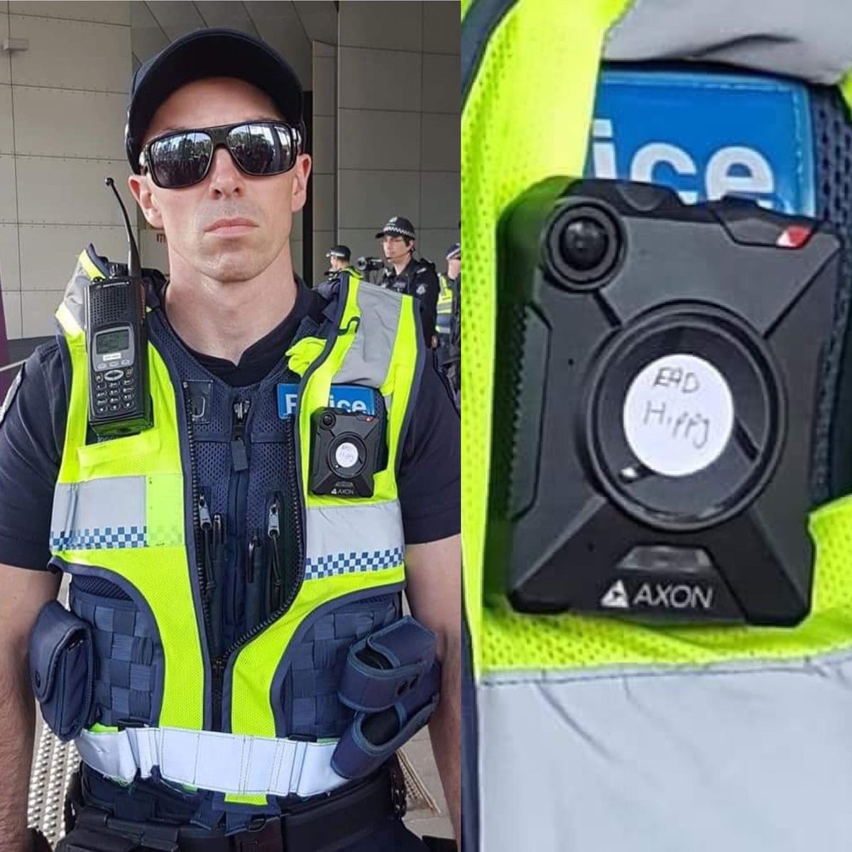 campaignarf's tweet image. Another cop at #BlockadeIMARC had an “eat a dick hippy” sticker on their body camera.

Outraged? Join the protest against police repression of activists next Friday: facebook.com/events/7890664…

#IMARC #auspol