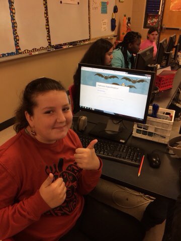 evagriffin10's tweet photo. Our Halloween digital breakout games brought LOTS of tricks and several treats to the computer lab today! ππ»π #ComputerLabFun #ColtPride #WeAreRivercrest @RivercrestSD https://t.co/hS0fh2aJFF