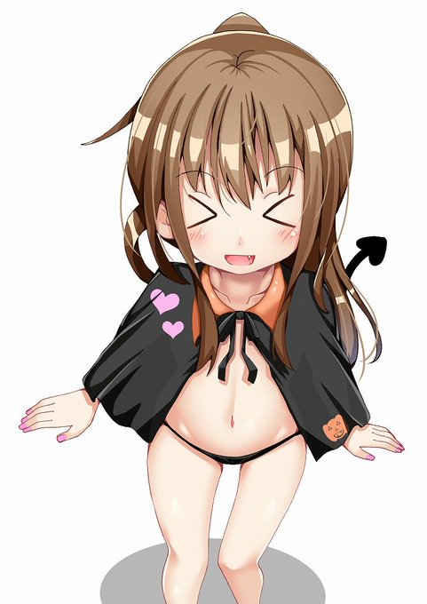 #艦これ
昨日ハロウィンだったらしいので
それっぽい文月ちゃんを!! 