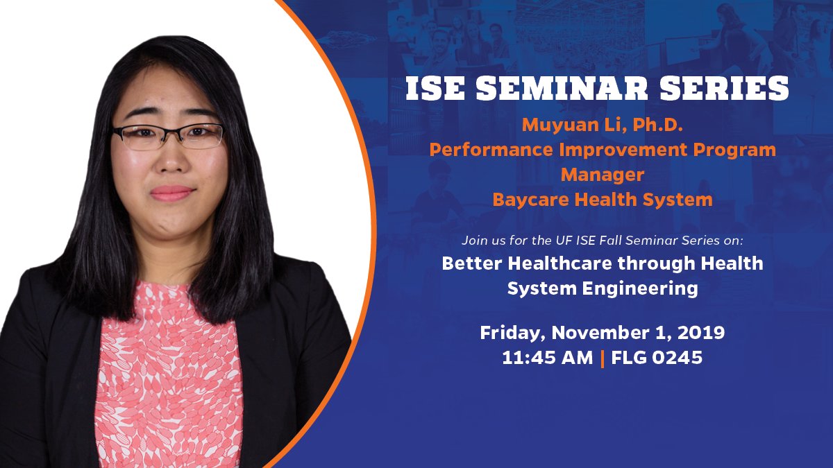 Muyuan Li, Ph.D. will be giving a seminar on November 1 at 11:45 am in room FLG 0245.