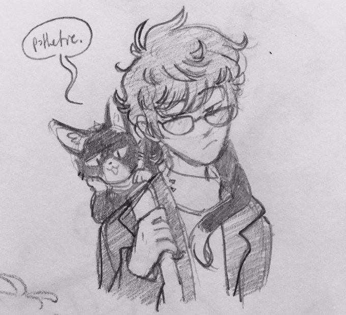 doodlin'
sassy boy and his equally sassy (not) cat 