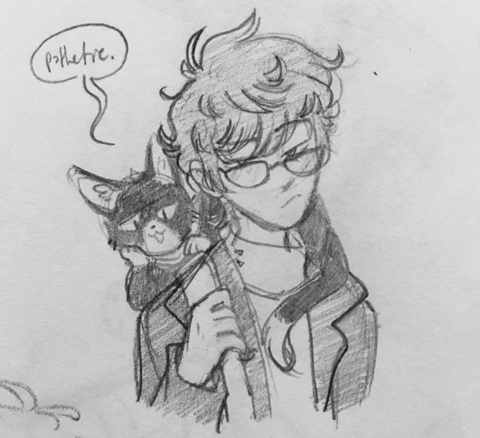 doodlin'
sassy boy and his equally sassy (not) cat 