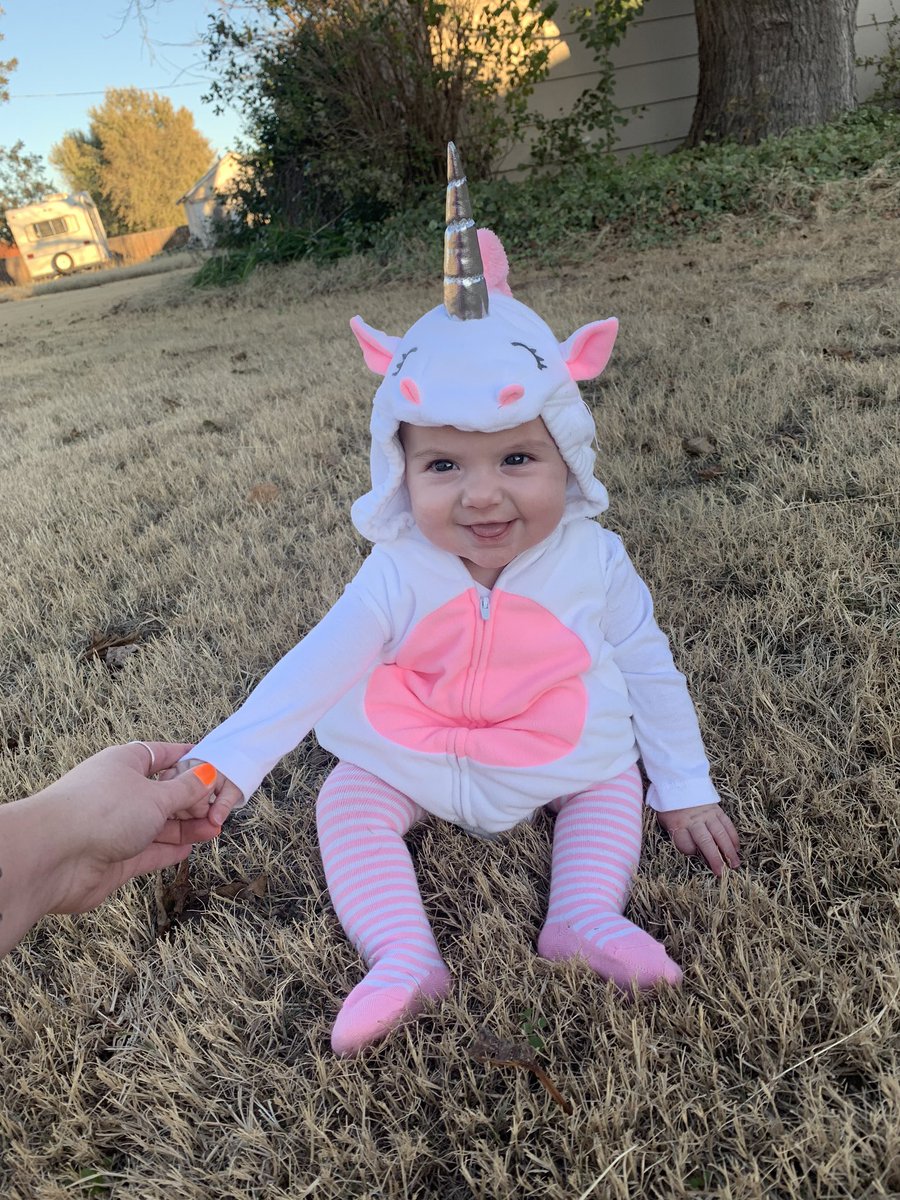 KPethoud's tweet photo. My happy (and ornery) little unicorn🥰🥰 I don’t know what we ever did without her! https://t.co/d8W2QYS1Wj