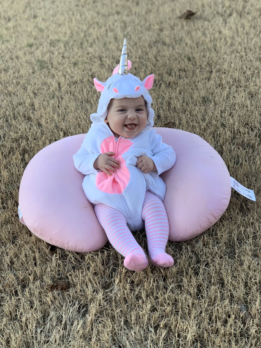 KPethoud's tweet photo. My happy (and ornery) little unicorn🥰🥰 I don’t know what we ever did without her! https://t.co/d8W2QYS1Wj