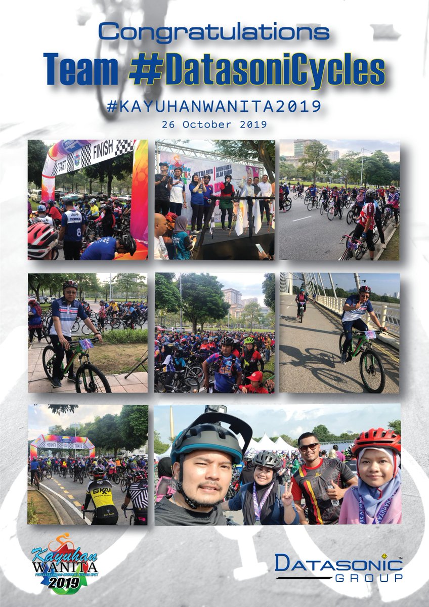 NexGBerhad's tweet photo. Congratulations to Team #DatasoniCycles!
Our team members participated in the #KayuhanWanita2019 Putrajaya recently, in support of the National Community Policy with @kpkt_gov, @KBSMalaysia, Pewarna, @sitinurhaliza, @Yayasanprihatin , @MPPWP & @c3venture.
#DatasoniCares https://t.co/qiZwhnfiRt