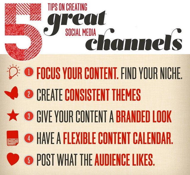 "5 tips on creating great #socialmedia channels"

#marketing #DigitalMarketing #smm #socialmediamarketing #contentmarketing #blogging #startups #startup
